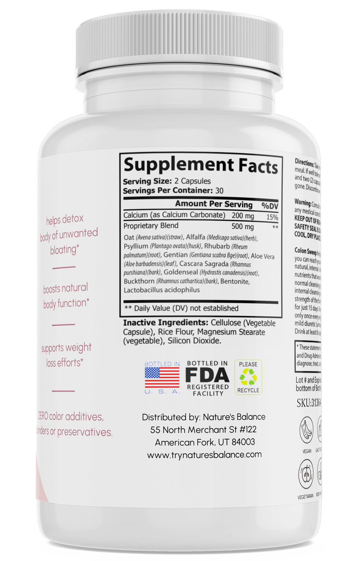 Colon Cleanse Nature's Balance Supplements