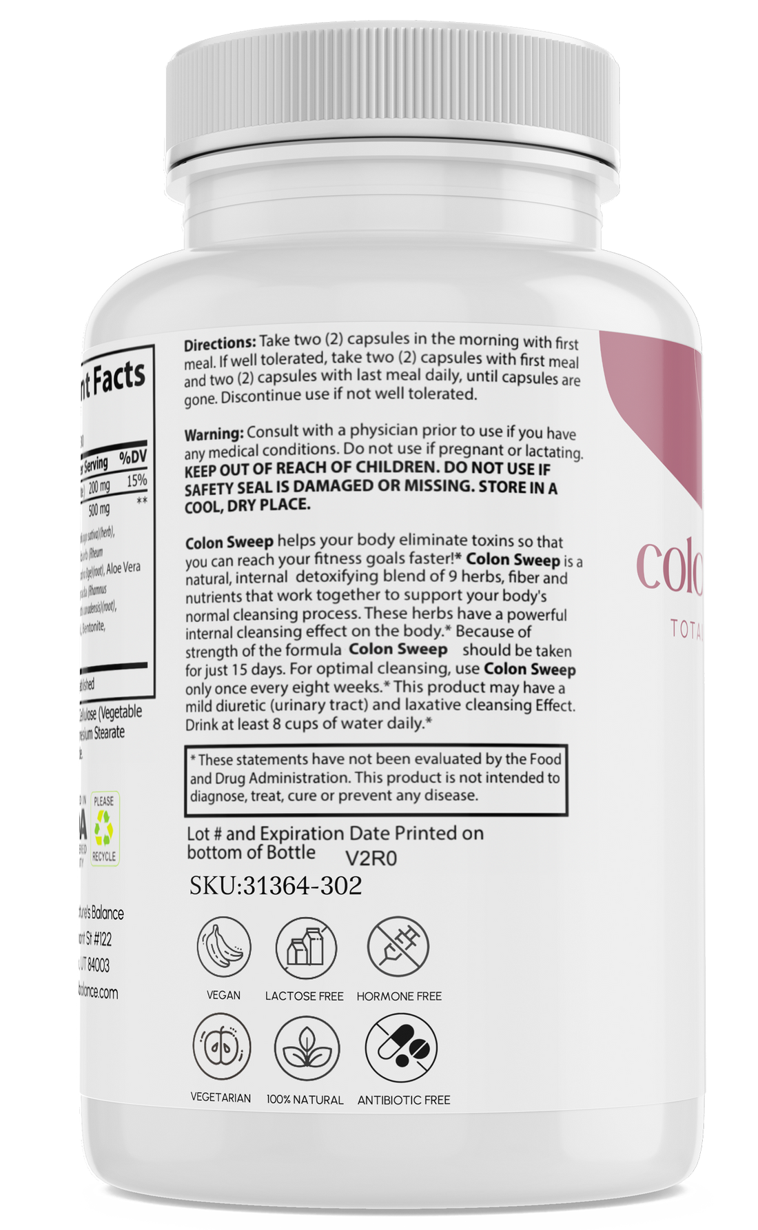 Colon Cleanse Nature's Balance Supplements